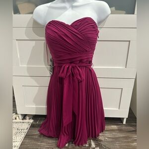 Express strapless pleated dress size 2